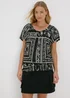 Black & White Printed Gypsy Top - 8 Image 1