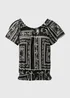Black & White Printed Gypsy Top - 8 Image 5