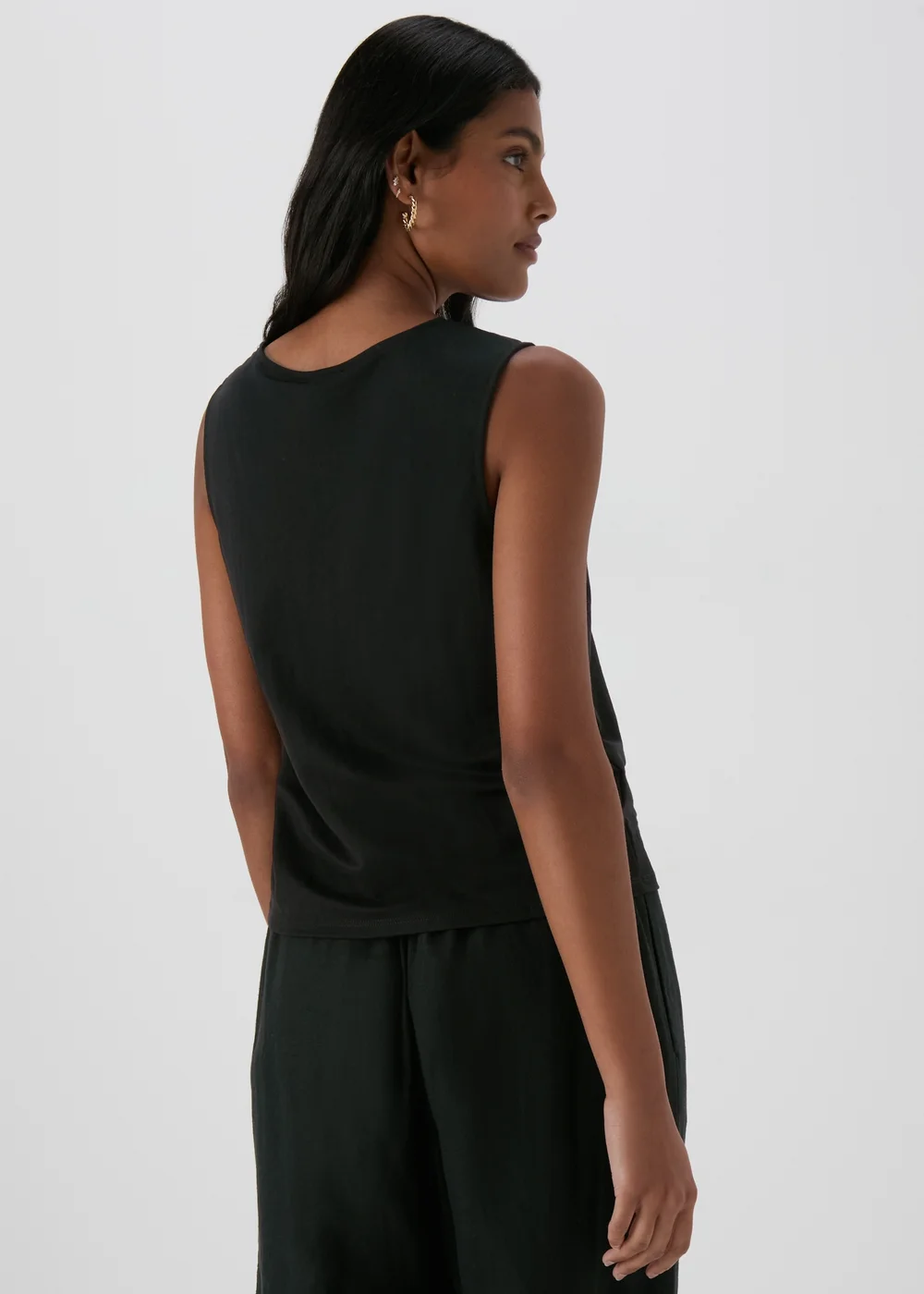 JDY Black V Neck Crochet Top - 16 Image 2