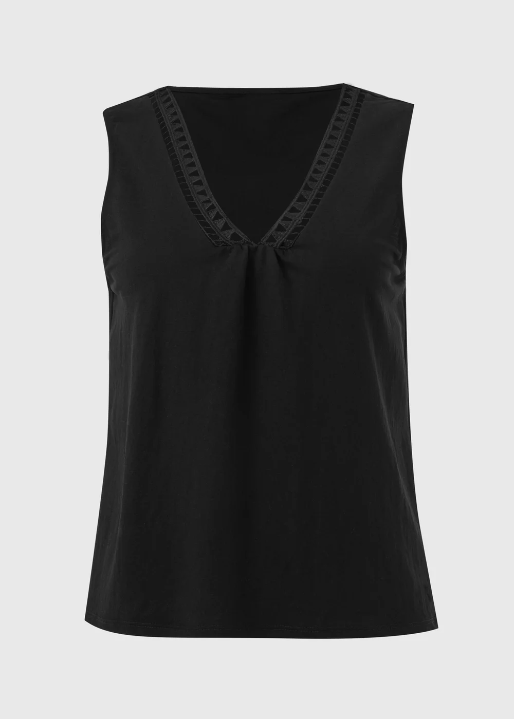 JDY Black V Neck Crochet Top - 16 Image 5