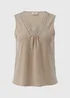 JDY Beige V Neck Crochet Top - Size 8 Image 5
