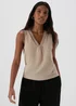 JDY Beige V Neck Crochet Top - Size 8 Image 1