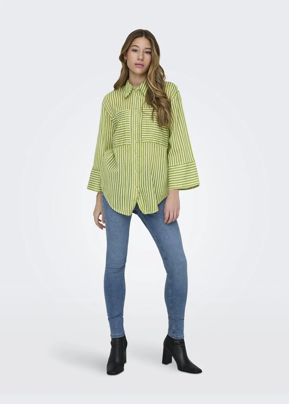 JDY Green Martina Stripped Shirt - 12 Image 4