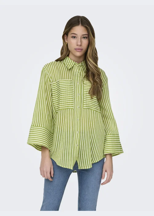 JDY Green Martina Stripped Shirt - 12 Image 1