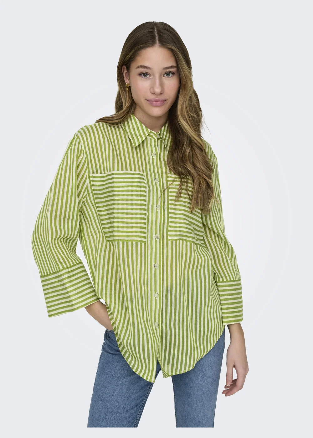 JDY Green Martina Stripped Shirt - 12 Image 7