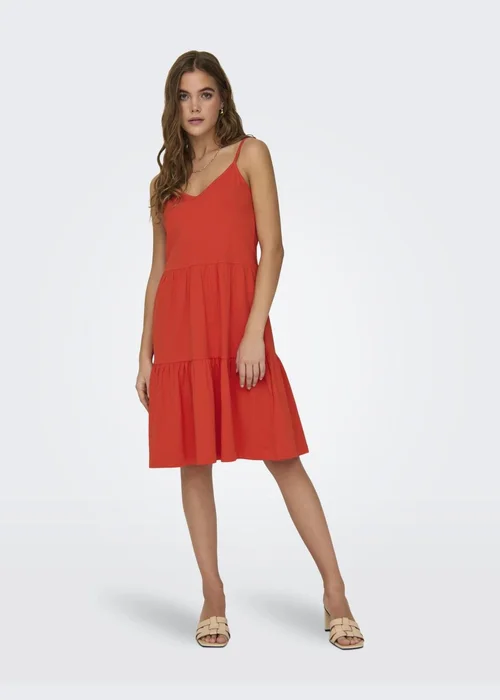 JDY Red Tie Swing Dress - 8 Image 1
