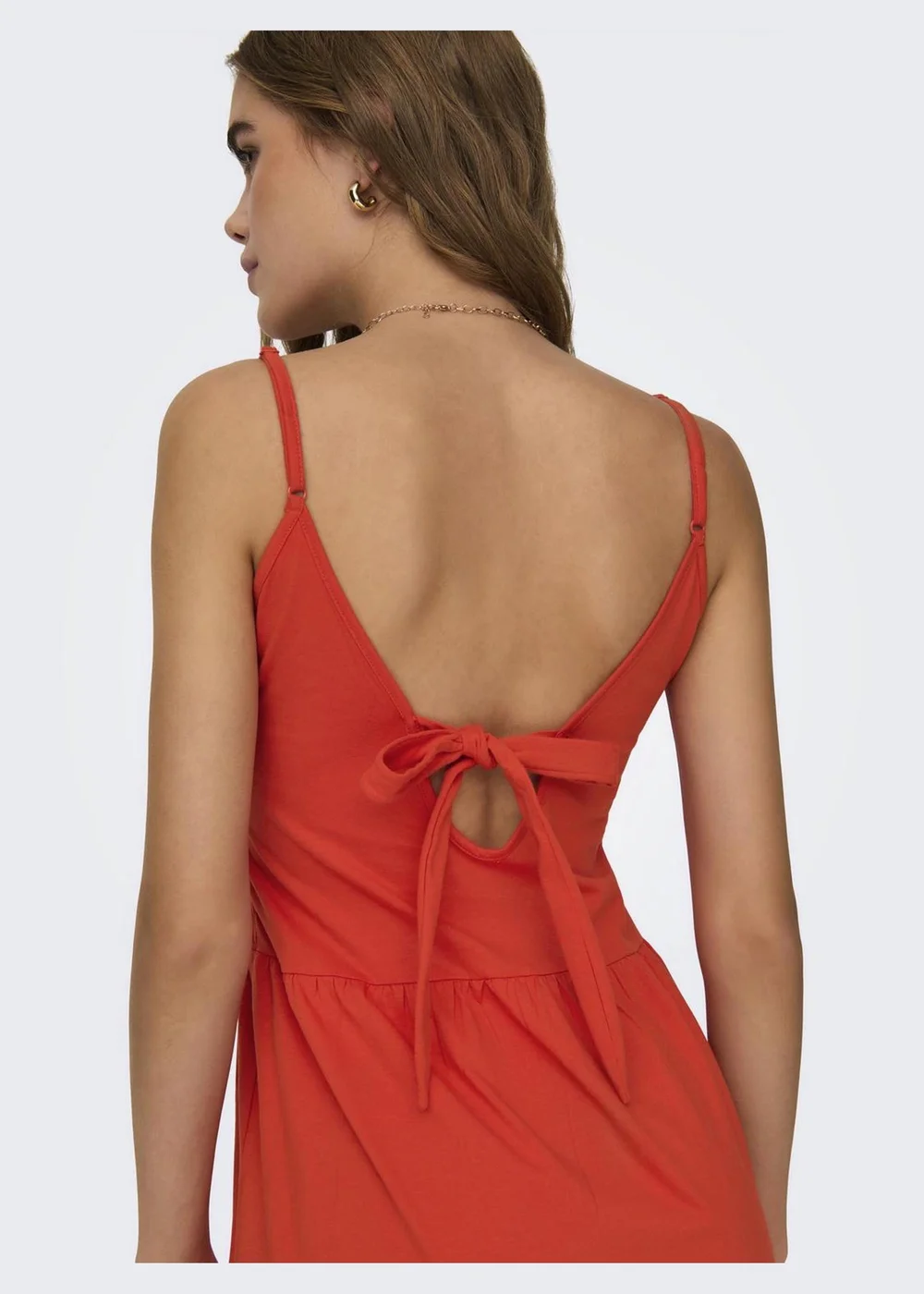 JDY Red Tie Swing Dress - 8 Image 4
