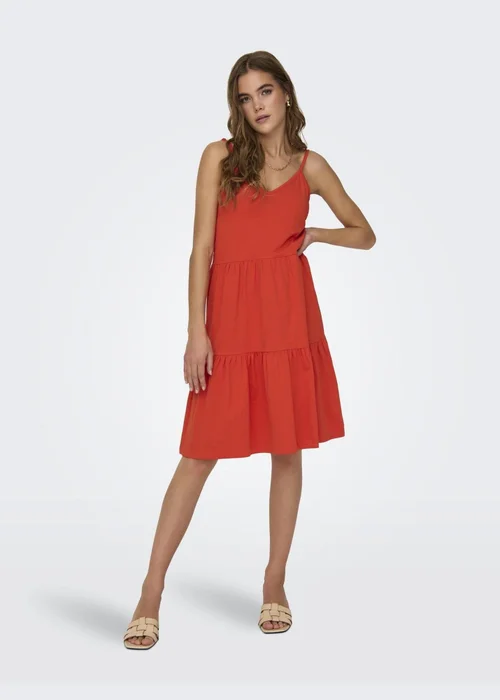 JDY Red Tie Swing Dress - 8 Image 5