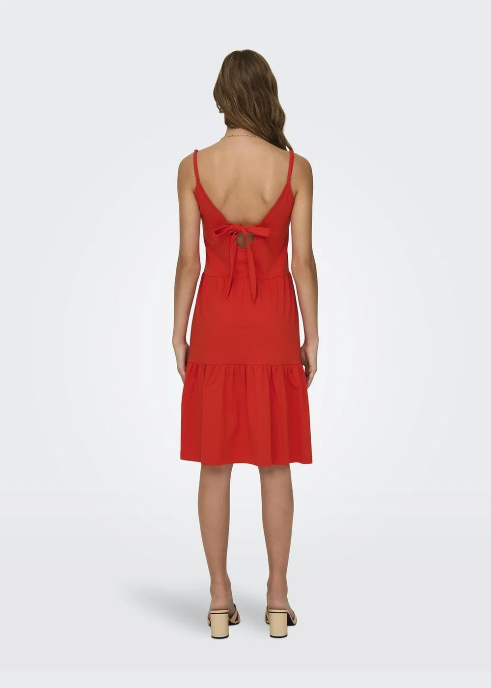 JDY Red Tie Swing Dress - 8 Image 2