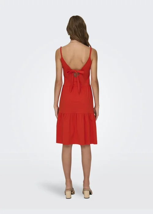 JDY Red Tie Swing Dress - 8 Image 2