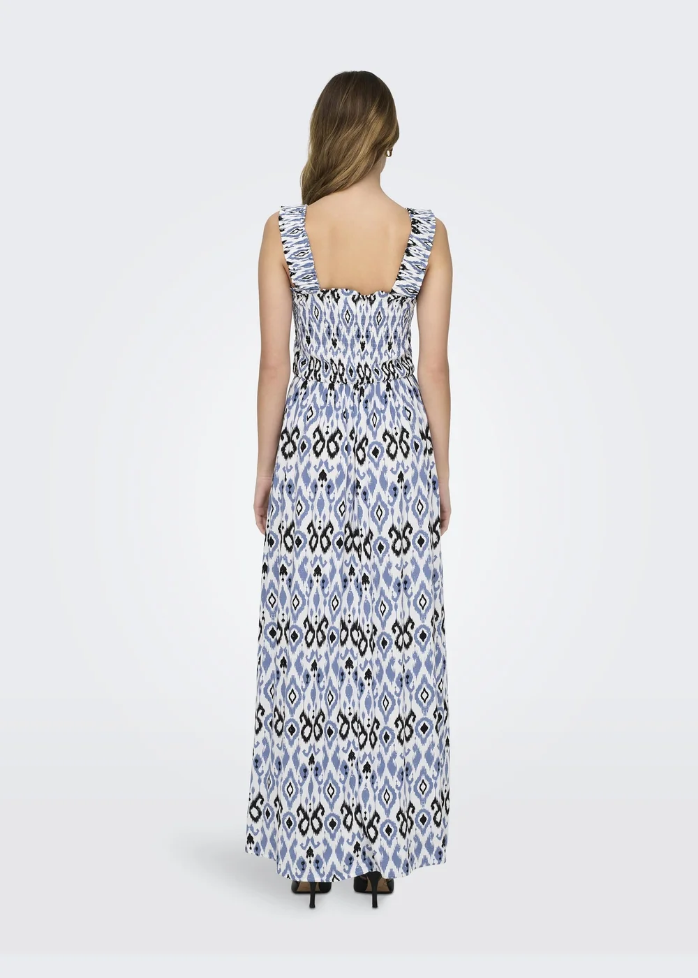 JDY Blue Print Smock Maxi Dress - 12 Image 2