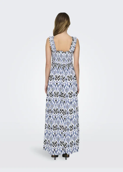 JDY Blue Print Smock Maxi Dress - 12 Image 2