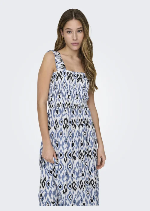 JDY Blue Print Smock Maxi Dress - 12 Image 4