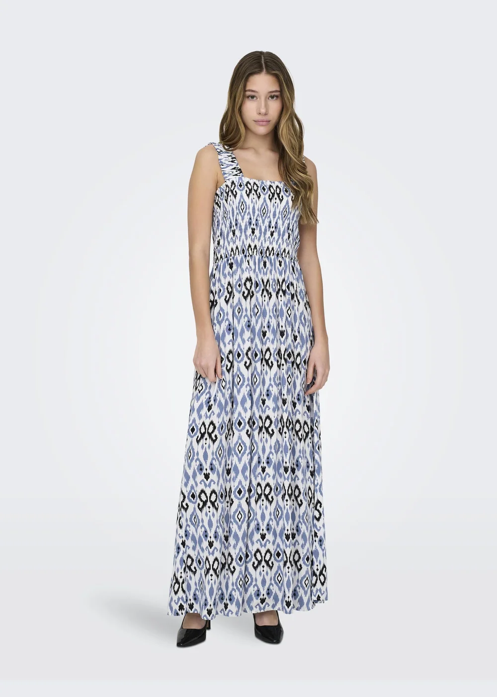 JDY Blue Print Smock Maxi Dress - 12 Image 3
