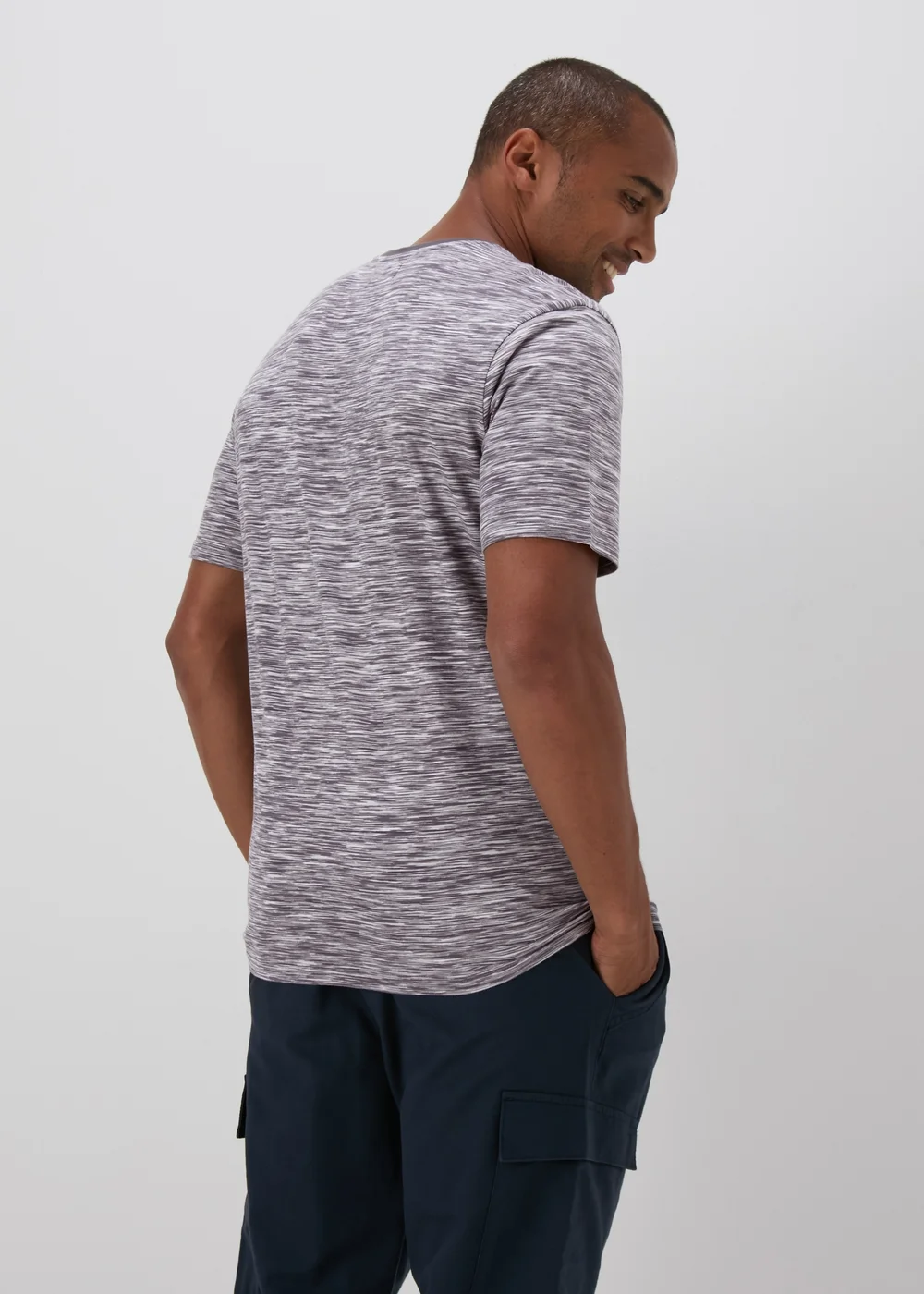Grey Space Dye T-Shirt - S Image 2