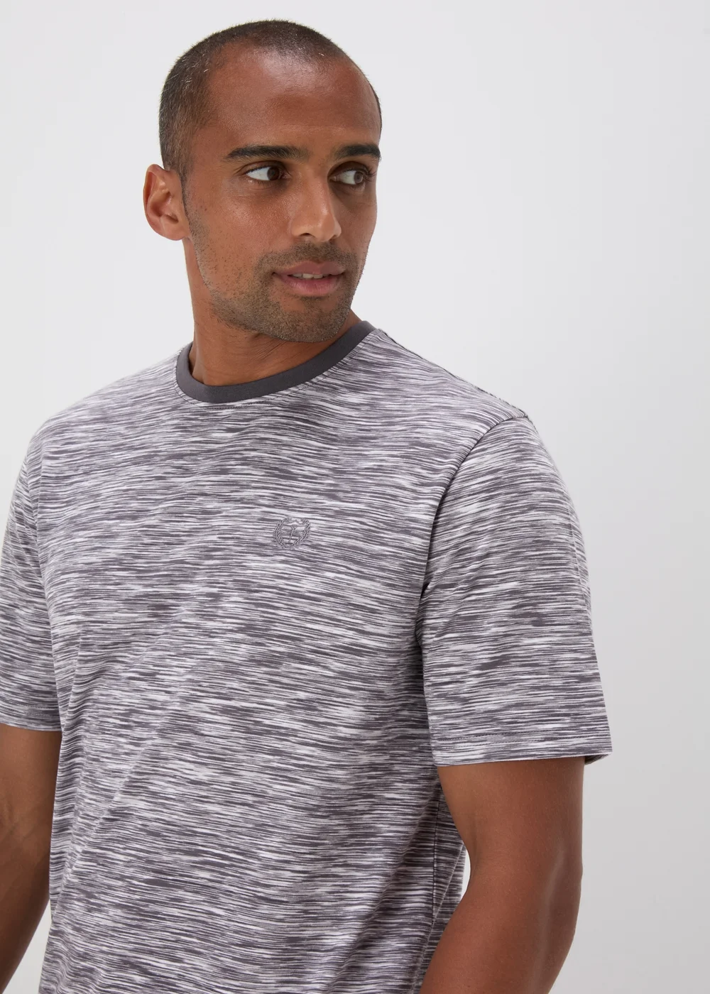 Grey Space Dye T-Shirt - S Image 1