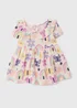 Baby Pink Flower Print Dress (Newborn-23mths) - Newborn Image 1