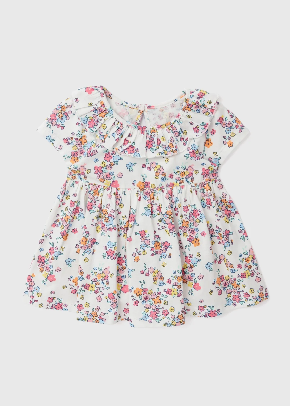 Baby Multicolour Floral Dress (Newborn-23mths) - 0-3 months Image 1