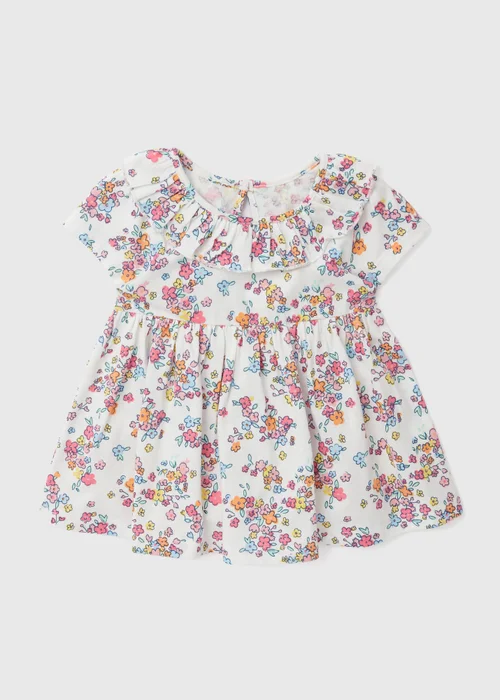Baby Multicolour Floral Dress (Newborn-23mths) - 0-3 months Image 1