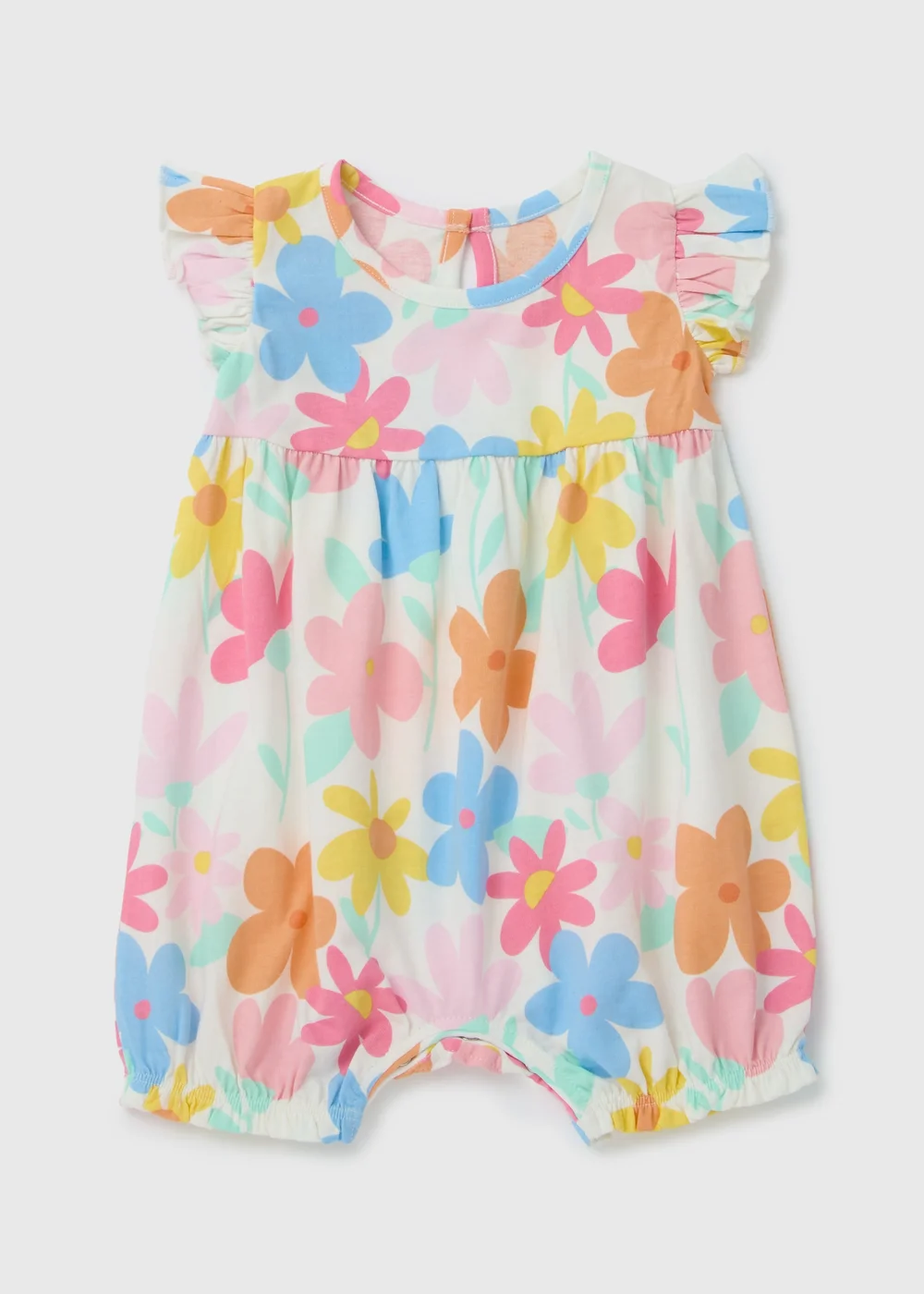 Baby Multicolour Floral Printed Romper (Newborn-18mths) - 0-3 months Image 1