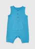 Baby Blue Waffle Romper (Newborn-18mths) - Newborn Image 1