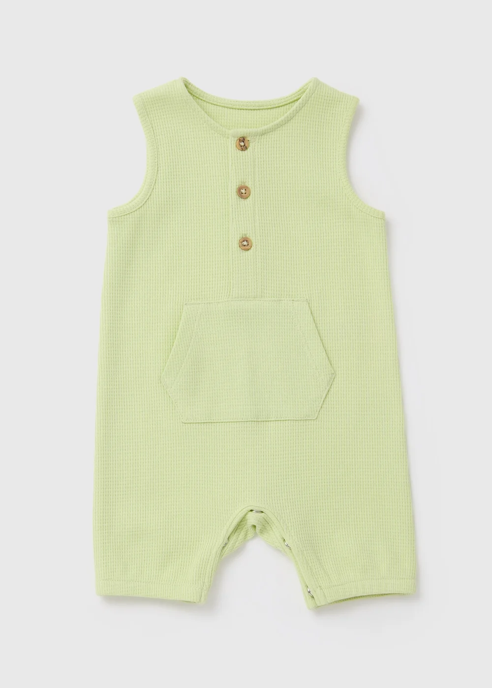Baby Lime Waffle Romper (Newborn-18mths) - 0-3 months Image 1