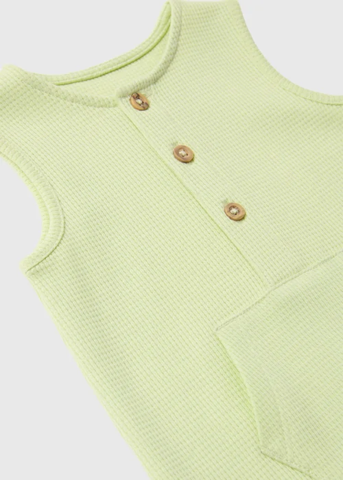 Baby Lime Waffle Romper (Newborn-18mths) - 0-3 months Image 2