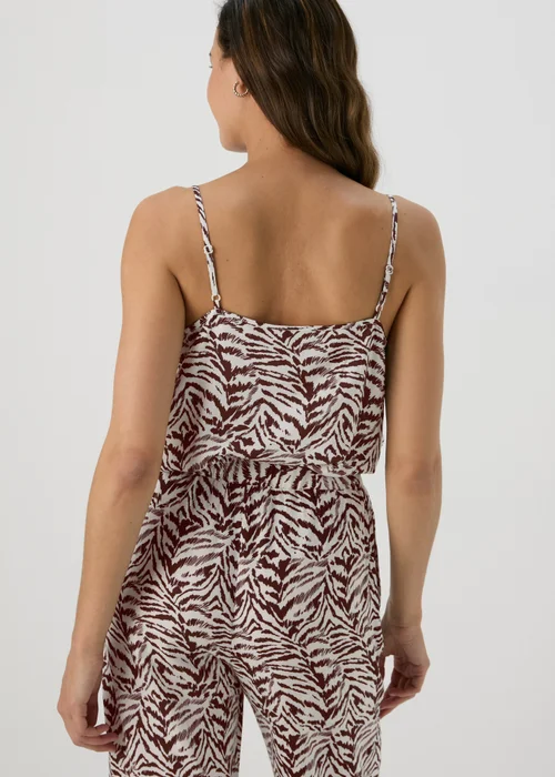 Brown Zebra Print Cami Top - Size 8 Image 2