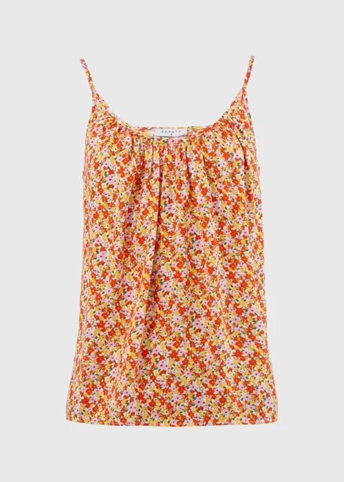 Orange Floral Ditsy Print Cami Top - 8 Image 5