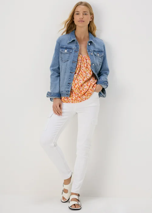 Orange Floral Ditsy Print Cami Top - 8 Image 4
