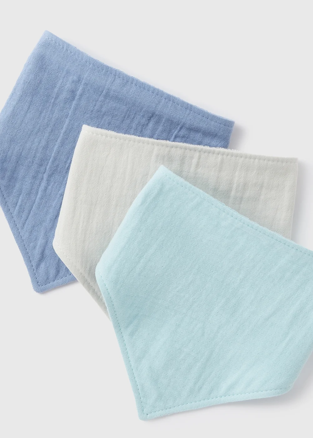 3 Pack Baby Blue Bibs - One Size Image 2