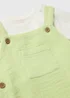 Baby Green Double Cloth Dungaree (Newborn-23mths) - Age 6 - 9 Months Image 2