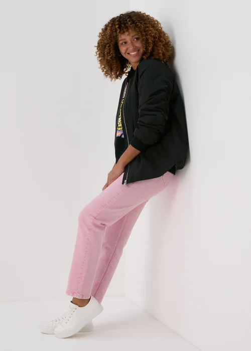 Pink Straight Fit Jeans - 8/L29 Image 1