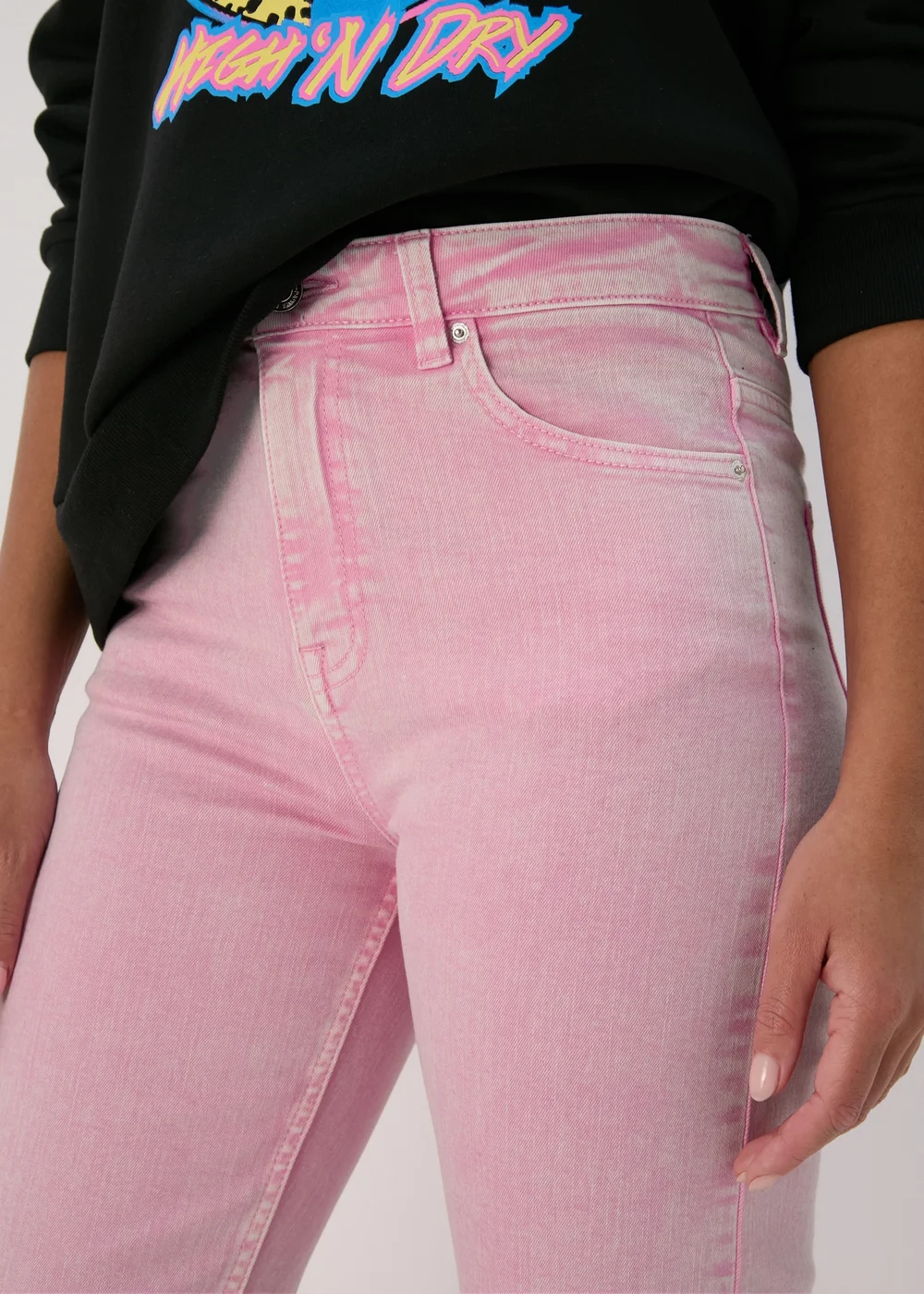 Pink Straight Fit Jeans - 8/L29 Image 3