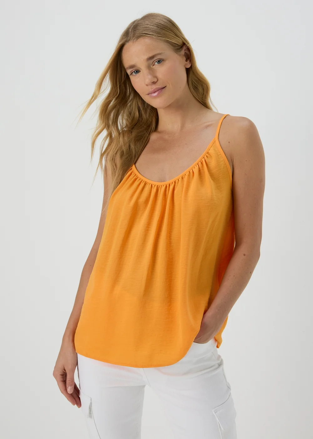 Orange Solid Cami Top - 8 Image 3