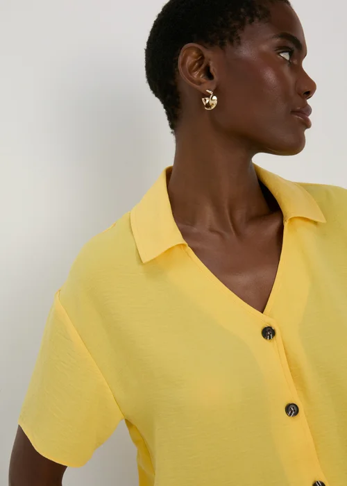 Yellow Tie Front Shirt - 8 Image 3