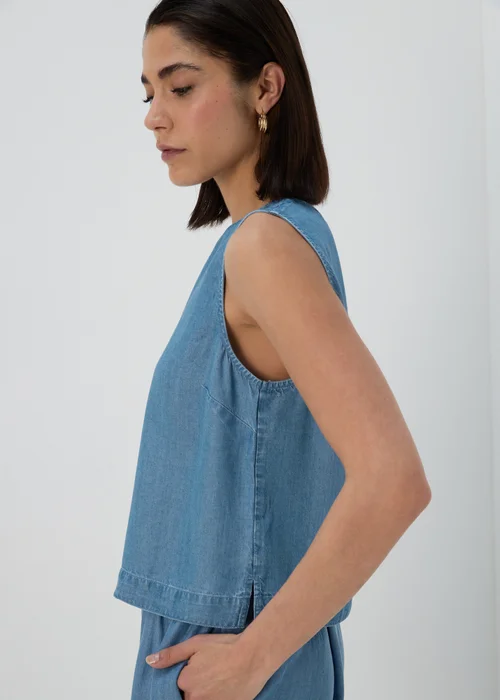 Blue Denim Co Ord Vest - 8 Image 1