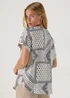 Blue Tile Print Pocket Detail Box Top - Size 8 Image 2