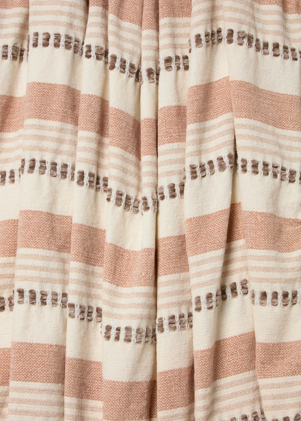Natural Stripe Chenille Throw (130cm x 150cm) Image 2