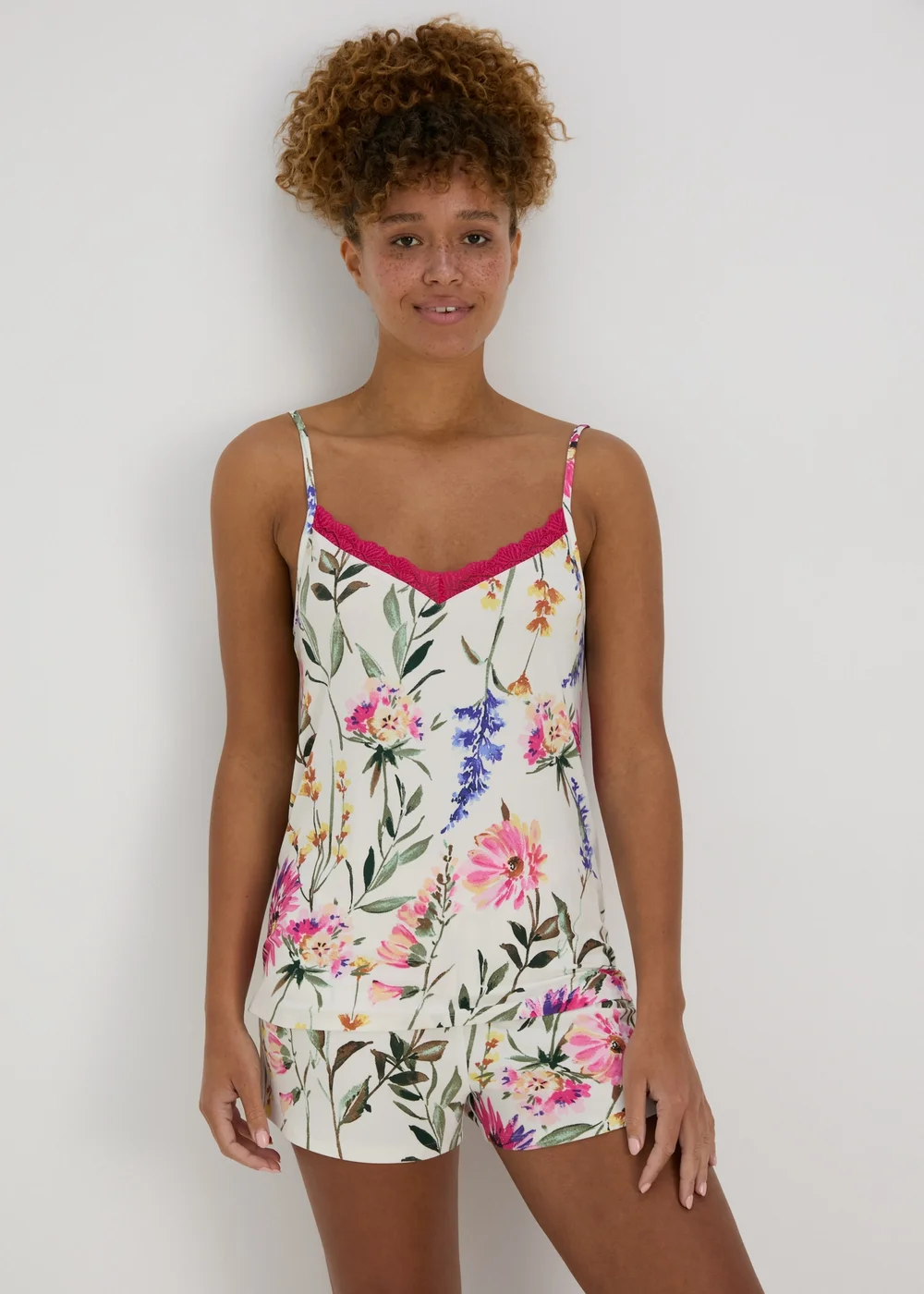 Cream Floral Pyjama Bottoms - Extra small Image 1