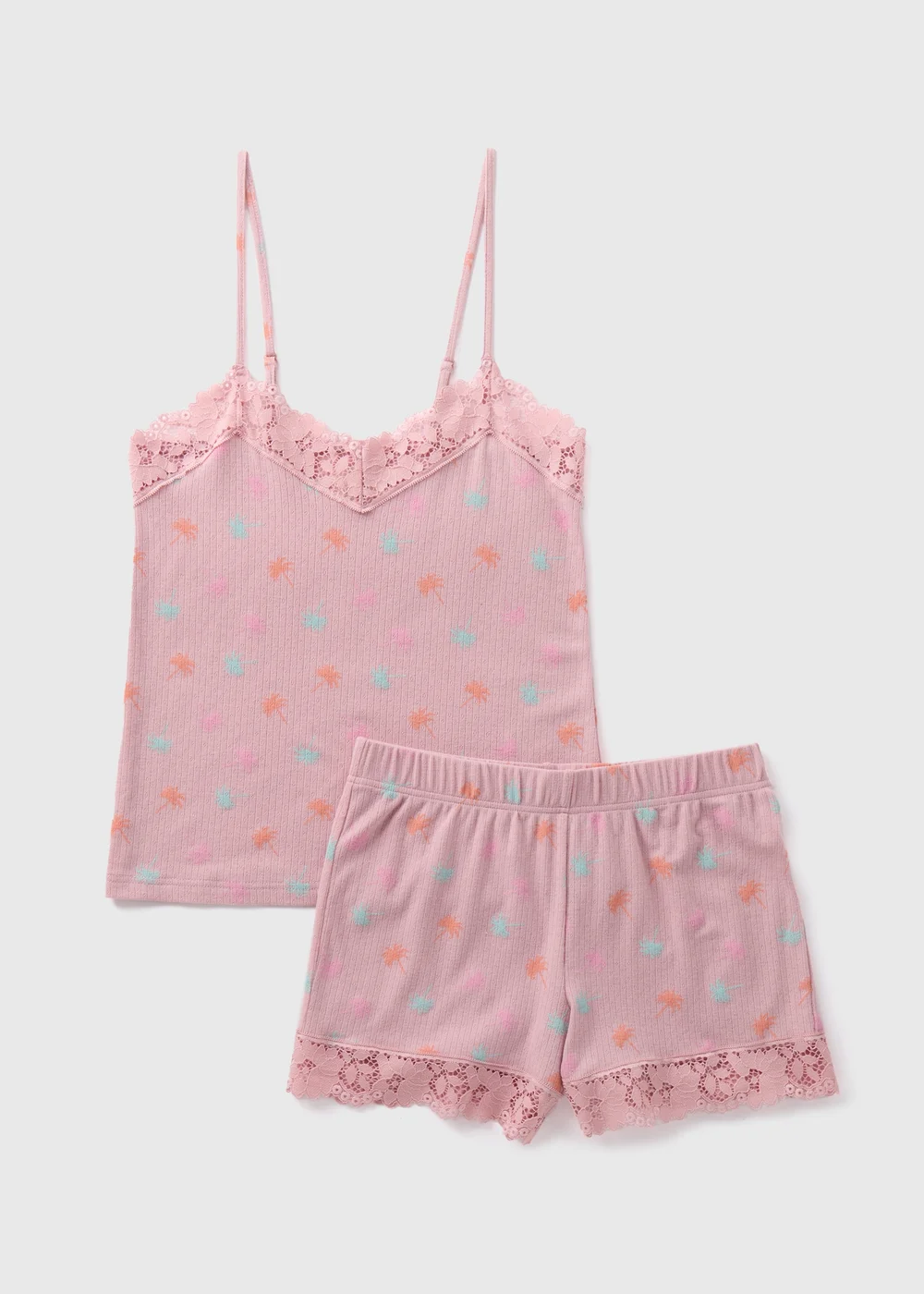 Pink Pointelle Cami Pyjama Set - Extra small Image 4