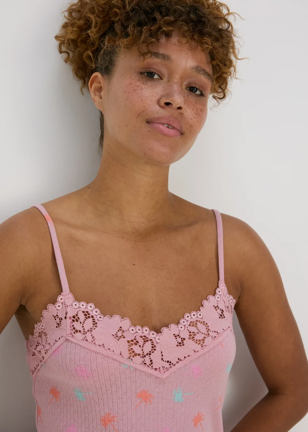Pink Pointelle Cami Pyjama Set - Extra small Image 3