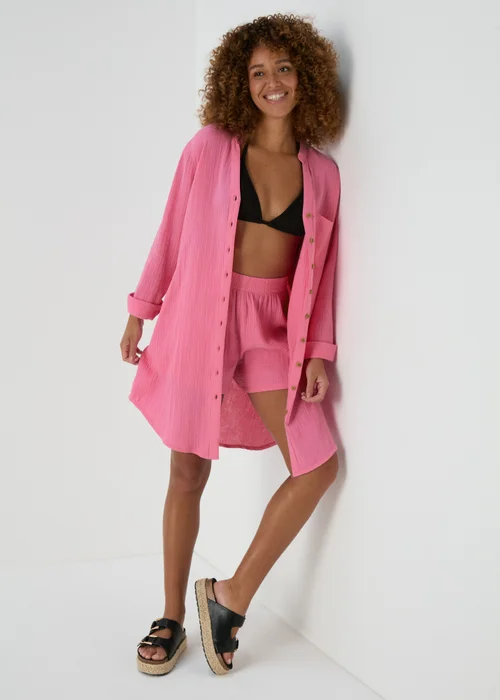 Pink Double Cloth Shirt - Extra small Image 1