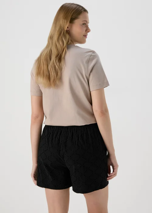 Black Schiffli Shorts - 8 Image 2