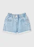 Girls Mid Wash Crochet Patch Denim Shorts (1-7yrs) - 1 to 1 half years Image 1