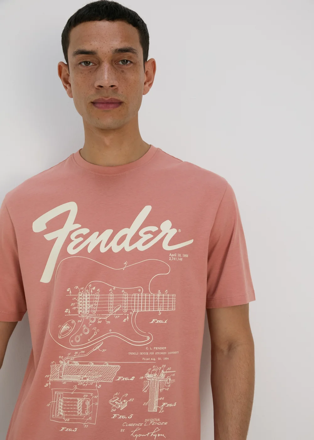 Pink Fender T-Shirt - S Image 1