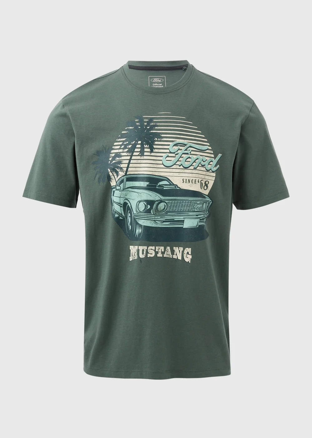 Pine Silver Mustang Print T-Shirt - S Image 5