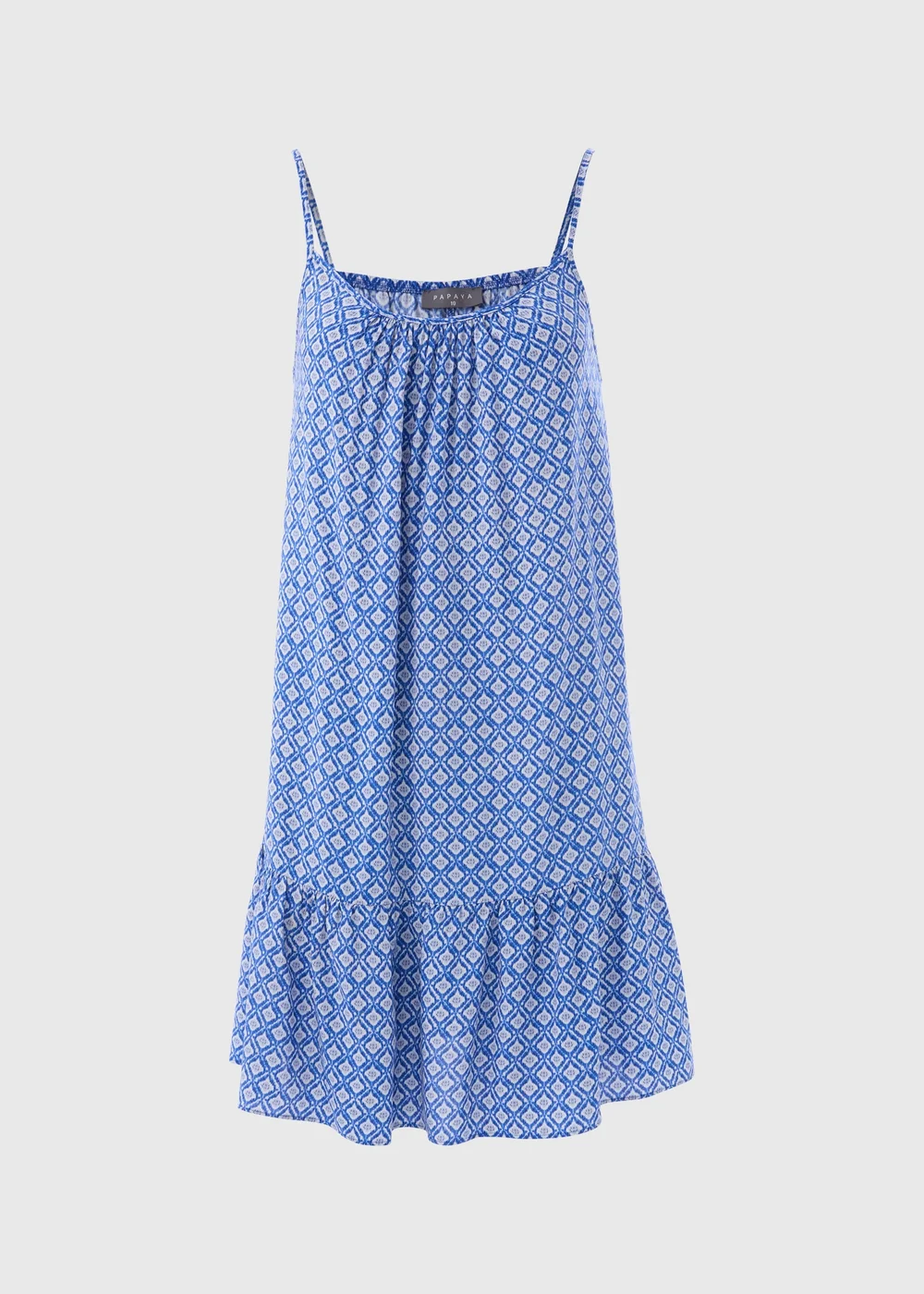 Blue Geo Viscose Cami Mini Dress - 8 Image 5