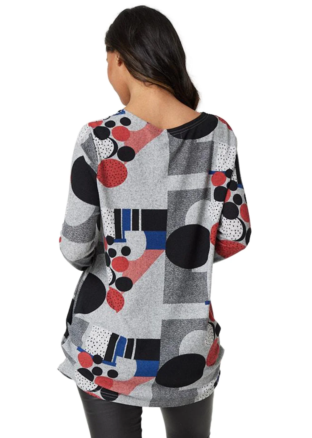 Izabel London Pink Polka Dot Longline Sweatshirt - 8 Image 2
