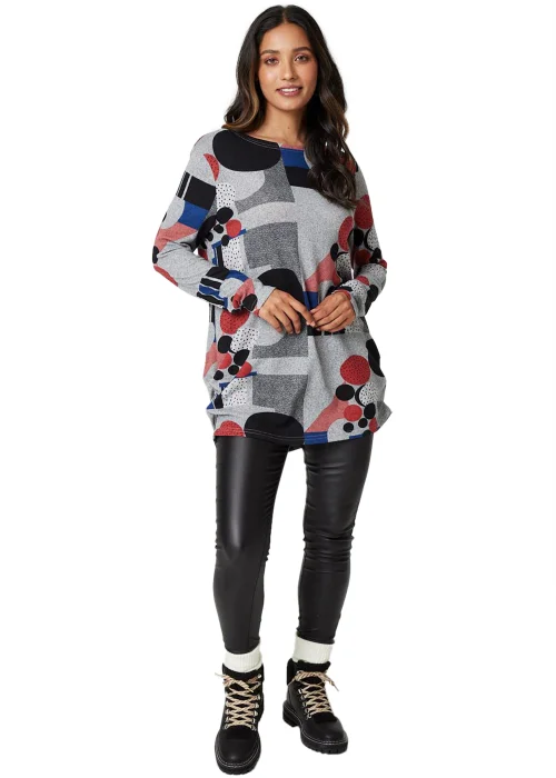 Izabel London Pink Polka Dot Longline Sweatshirt - 8 Image 4